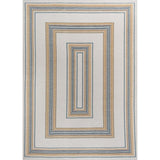 Argo Classic Nautical Mitre Stripe Reversible Machine-Washable Indoor/Outdoor Area Rug