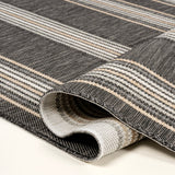 Argo Classic Nautical Mitre Stripe Reversible Machine-Washable Indoor/Outdoor Area Rug