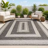 Argo Classic Nautical Mitre Stripe Reversible Machine-Washable Indoor/Outdoor Area Rug