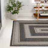 Argo Classic Nautical Mitre Stripe Reversible Machine-Washable Indoor/Outdoor Area Rug