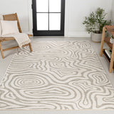 Eryx Modern Bohemian Abstract Organic Reversible Machine-Washable Indoor/Outdoor Area Rug