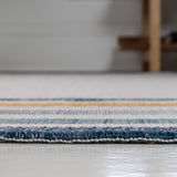 Pollux Classic Coastal Mitred Stripe Reversible Machine-Washable Indoor/Outdoor Area Rug