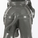 White Elephant 14.2" Ceramic Garden Stool