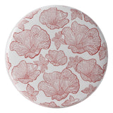 Poppies 17.8 in. Traditional Cottage Floral Ceramic Indoor/Outdoor Garden Stool and Accent Table - Red/White