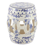 Lucky Coins 16" Chinese Ceramic Drum Garden Stool