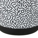 Vernis 17.75" Modern Bohemian Geometric Drum Garden Stool - JONATHAN Y