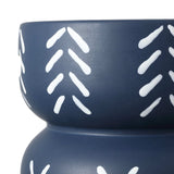 Zorgnar 18" Modern Bohemian Arrow Pattern Drum Indoor/Outdoor Garden Stool - JONATHAN Y