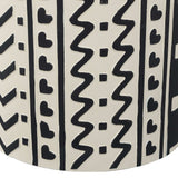 Rugvor 18" MidCentury Modern Geometric Drum Garden Stool - JONATHAN Y