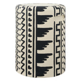 Rugvor 18" MidCentury Modern Geometric Drum Garden Stool - JONATHAN Y