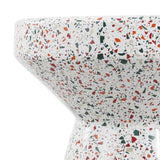 Xenia 17.75" Modern Bohemian Terrazzo Indoor/Outdoor Drum Accent Table - JONATHAN Y