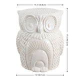 Millie 17.5" Classic Vintage Ceramic Indoor/Outdoor Owl Garden Stool