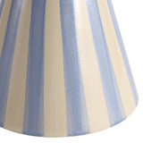 Gemma 17.3 in. Modern Coastal Striped Ceramic Indoor/Outdoor Garden Stool and Accent Table - Blue/Cream