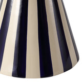 Gemma 17.3 in. Modern Coastal Striped Ceramic Indoor/Outdoor Garden Stool and Accent Table - Navy/Cream