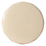 Gemma 17.3 in. Modern Coastal Striped Ceramic Indoor/Outdoor Garden Stool and Accent Table - Orange/Cream