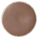 Owen 17.8 in. Modern Minimalist Grid Textured Barrel Ceramic Indoor/Outdoor Garden Stool and Accent Table - Matte Brown