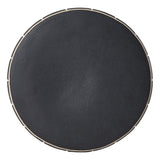 Clara 17.5 in. Modern Minimalist Grid Hourglass Ceramic Indoor/Outdoor Garden Stool and Accent Table - Matte Black