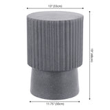Louisa 19" Modern Art Deco Tambour Accent Table