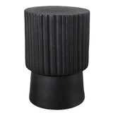 Louisa 19" Modern Art Deco Tambour Accent Table
