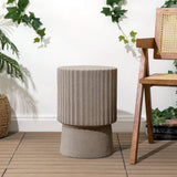 Louisa 19" Modern Art Deco Tambour Accent Table