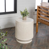 Kline 17.5" Mid-Century Modern Brutalist Accent Table - JONATHAN Y