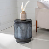 Kline 17.5" Mid-Century Modern Brutalist Accent Table - JONATHAN Y