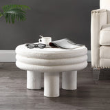 Rashida 13.5" Contemporary Minimalist Curvy Low Accent Table - JONATHAN Y