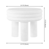 Rashida 13.5" Contemporary Minimalist Curvy Low Accent Table