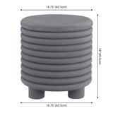 Evans 18" Minimalist Modern 3-Legged Drum Accent Table - JONATHAN Y