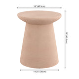 Hollie 18" Minimalist Modern Drum Accent Table Pedestal