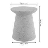 Hollie 18" Minimalist Modern Drum Accent Table Pedestal