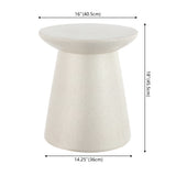 Hollie 18" Minimalist Modern Drum Accent Table Pedestal
