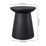 Hollie 18" Minimalist Modern Drum Accent Table Pedestal