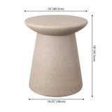 Hollie 18" Minimalist Modern Drum Accent Table Pedestal