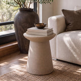 Hollie 18" Minimalist Modern Drum Accent Table Pedestal