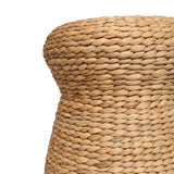 Alberto 18.5" Modern Bohemian Hand-Woven Hyacinth Mushroom Stool/Ottoman
