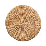 Alberto 18.5" Modern Bohemian Hand-Woven Hyacinth Mushroom Stool/Ottoman