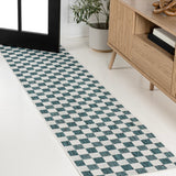 Aimee Traditional Cottage Checkerboard Indoor/Outdoor Area Rug