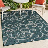 Maribel Traditional Classic All-Over Scroll Area Rug