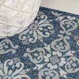 Amora Traditional Mediterranean Tile Design Indoor/Outdoor Area Rug