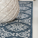 Amora Traditional Mediterranean Tile Design Indoor/Outdoor Area Rug