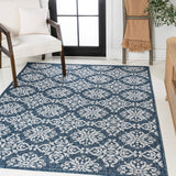 Amora Traditional Mediterranean Tile Design Indoor/Outdoor Area Rug