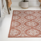 Amora Traditional Mediterranean Tile Design Indoor/Outdoor Area Rug