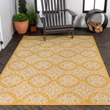 Amora Traditional Mediterranean Tile Design Indoor/Outdoor Area Rug