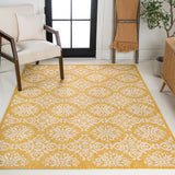 Amora Traditional Mediterranean Tile Design Indoor/Outdoor Area Rug