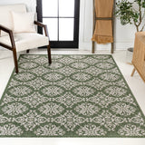 Amora Traditional Mediterranean Tile Design Indoor/Outdoor Area Rug