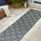 Amora Traditional Mediterranean Tile Design Indoor/Outdoor Area Rug