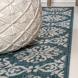 Amora Traditional Mediterranean Tile Design Indoor/Outdoor Area Rug