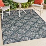 Amora Traditional Mediterranean Tile Design Indoor/Outdoor Area Rug