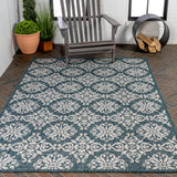 Amora Traditional Mediterranean Tile Design Indoor/Outdoor Area Rug