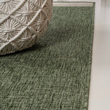 Alda Modern Minimalist Mingled Solid Indoor/Outdoor Area Rug